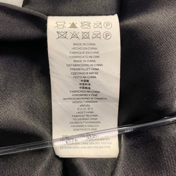 MICHAEL by MICHAEL KORS Size S Black White Wool Blend Plaid Double Breasted Coat - Picture 11 of 12